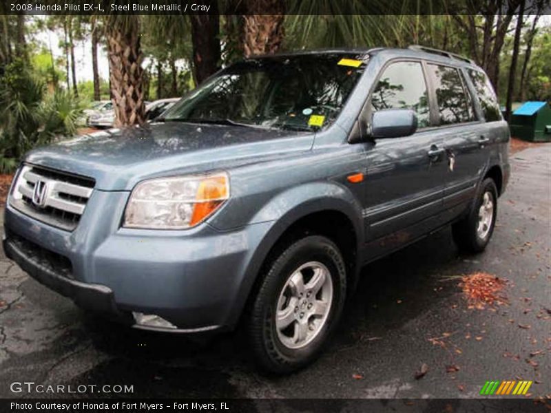 Steel Blue Metallic / Gray 2008 Honda Pilot EX-L