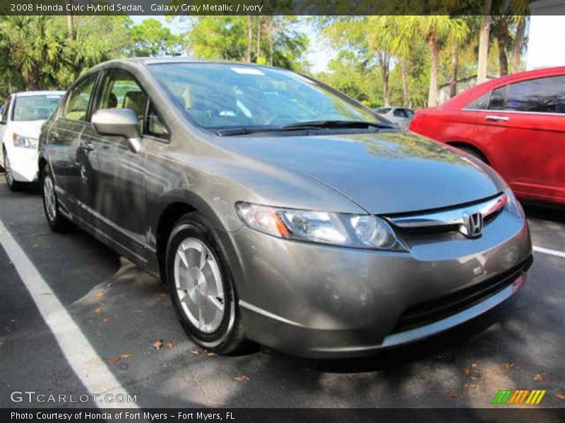 Galaxy Gray Metallic / Ivory 2008 Honda Civic Hybrid Sedan