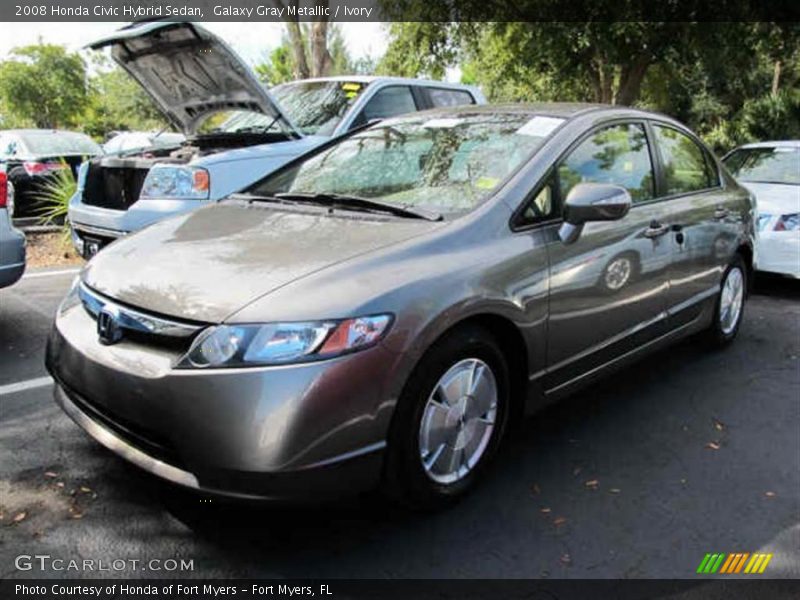 Galaxy Gray Metallic / Ivory 2008 Honda Civic Hybrid Sedan
