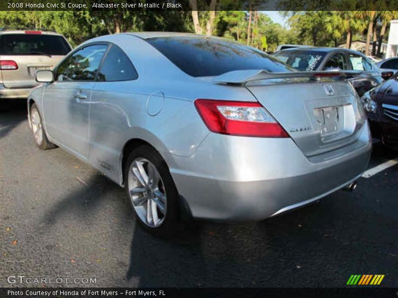 Alabaster Silver Metallic / Black 2008 Honda Civic Si Coupe