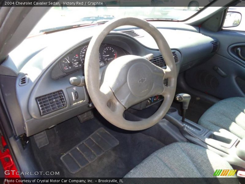 Victory Red / Graphite 2004 Chevrolet Cavalier Sedan