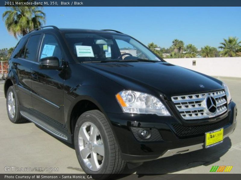 Black / Black 2011 Mercedes-Benz ML 350