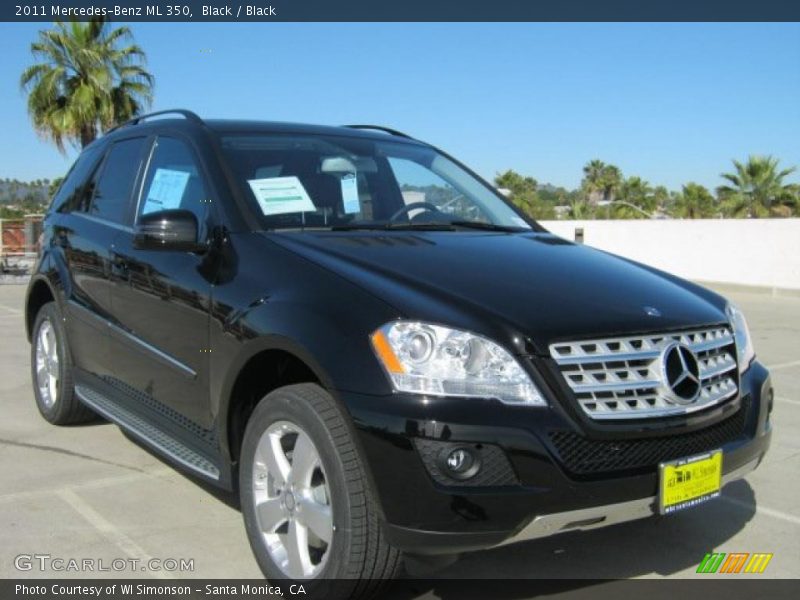 Black / Black 2011 Mercedes-Benz ML 350