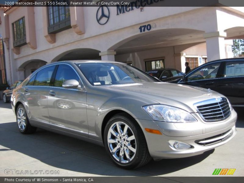 Pewter Metallic / Grey/Dark Grey 2008 Mercedes-Benz S 550 Sedan