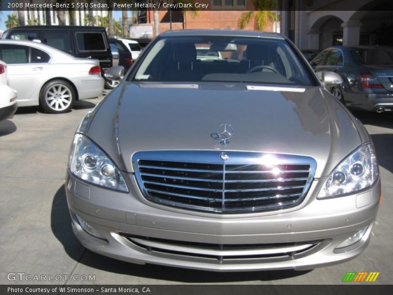 Pewter Metallic / Grey/Dark Grey 2008 Mercedes-Benz S 550 Sedan