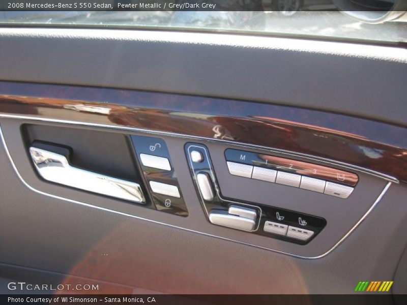 Pewter Metallic / Grey/Dark Grey 2008 Mercedes-Benz S 550 Sedan