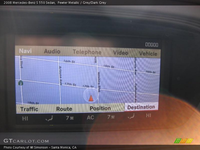 Pewter Metallic / Grey/Dark Grey 2008 Mercedes-Benz S 550 Sedan