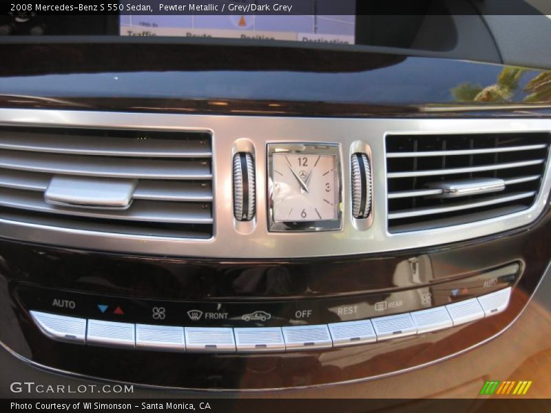 Pewter Metallic / Grey/Dark Grey 2008 Mercedes-Benz S 550 Sedan