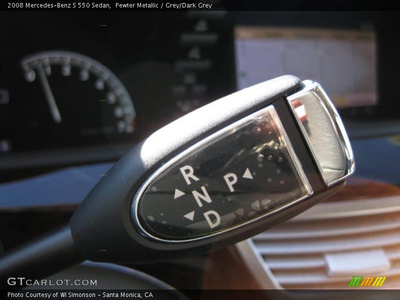 Pewter Metallic / Grey/Dark Grey 2008 Mercedes-Benz S 550 Sedan