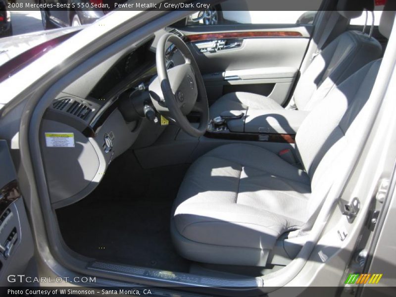 Pewter Metallic / Grey/Dark Grey 2008 Mercedes-Benz S 550 Sedan