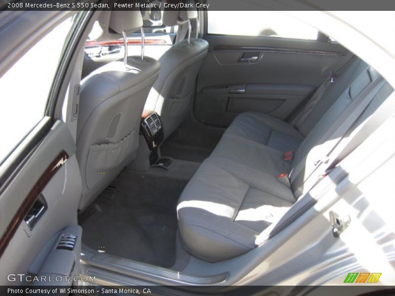 Pewter Metallic / Grey/Dark Grey 2008 Mercedes-Benz S 550 Sedan