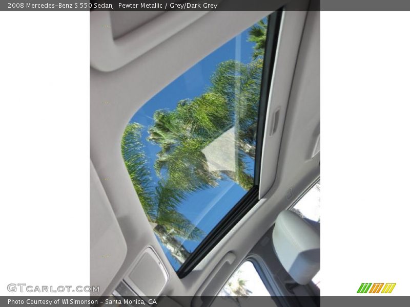 Pewter Metallic / Grey/Dark Grey 2008 Mercedes-Benz S 550 Sedan
