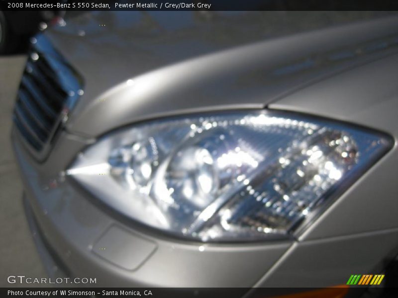 Pewter Metallic / Grey/Dark Grey 2008 Mercedes-Benz S 550 Sedan