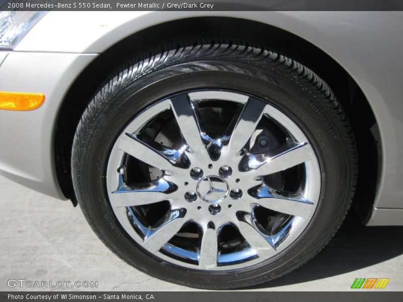 Pewter Metallic / Grey/Dark Grey 2008 Mercedes-Benz S 550 Sedan