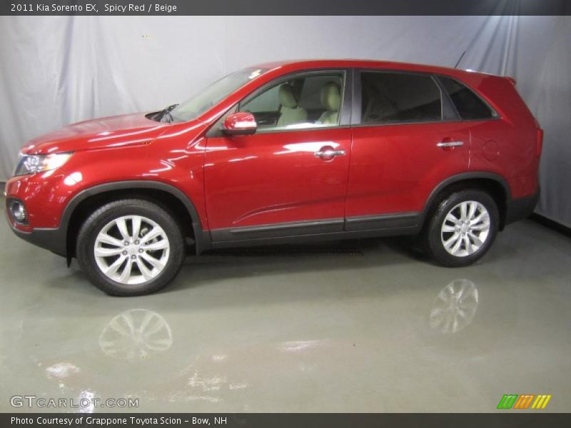 Spicy Red / Beige 2011 Kia Sorento EX