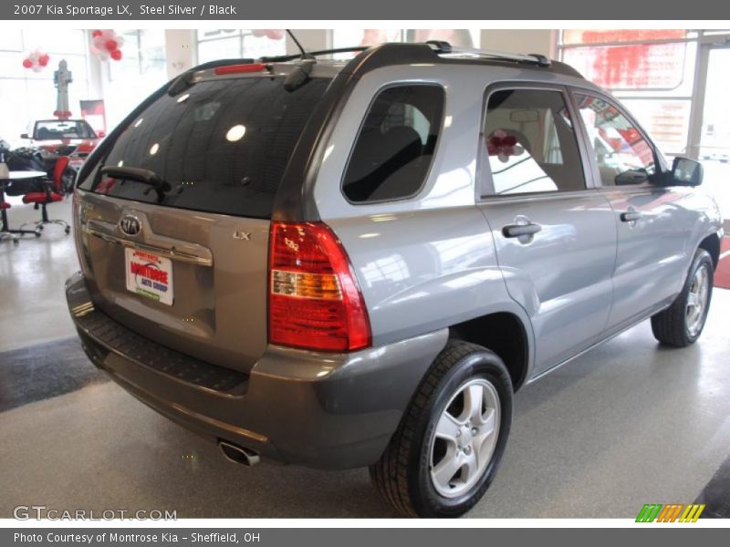 Steel Silver / Black 2007 Kia Sportage LX
