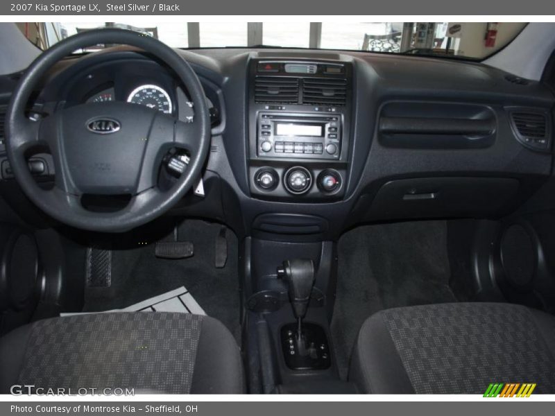 Steel Silver / Black 2007 Kia Sportage LX