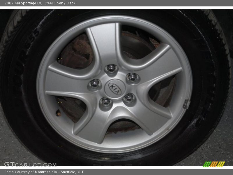 Steel Silver / Black 2007 Kia Sportage LX