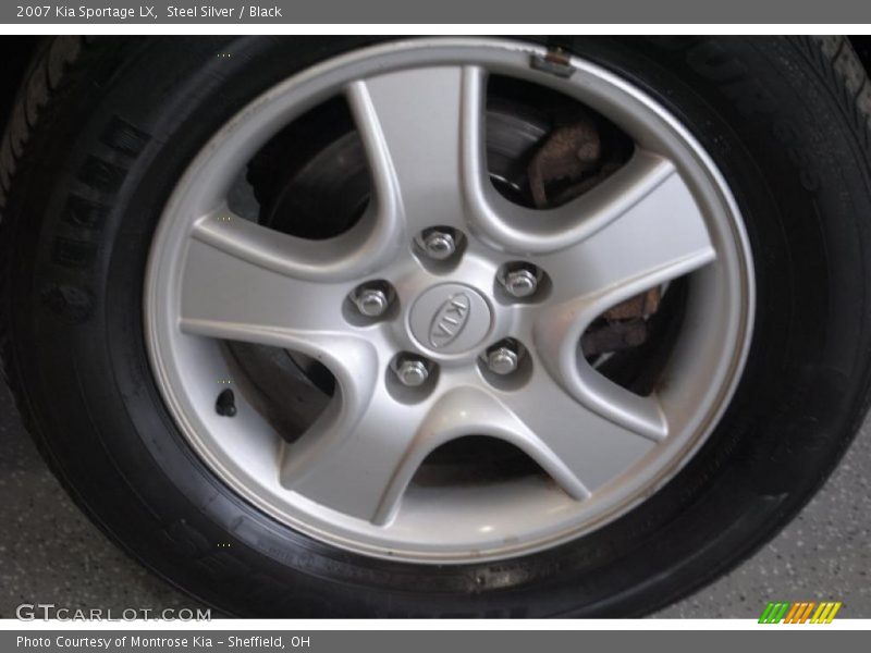 Steel Silver / Black 2007 Kia Sportage LX