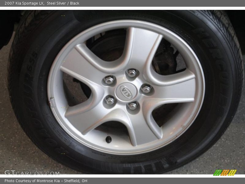 Steel Silver / Black 2007 Kia Sportage LX