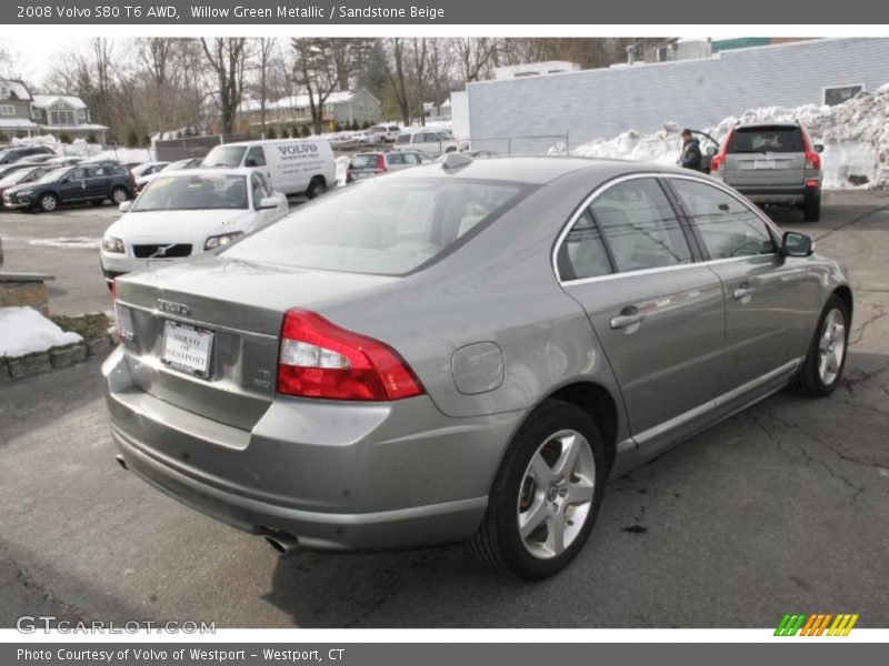 Willow Green Metallic / Sandstone Beige 2008 Volvo S80 T6 AWD