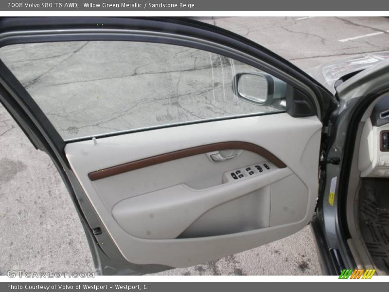 Willow Green Metallic / Sandstone Beige 2008 Volvo S80 T6 AWD
