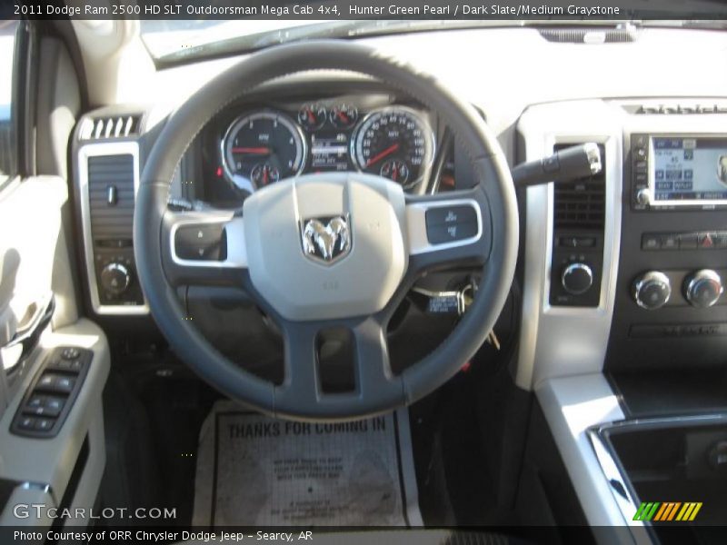 Dashboard of 2011 Ram 2500 HD SLT Outdoorsman Mega Cab 4x4