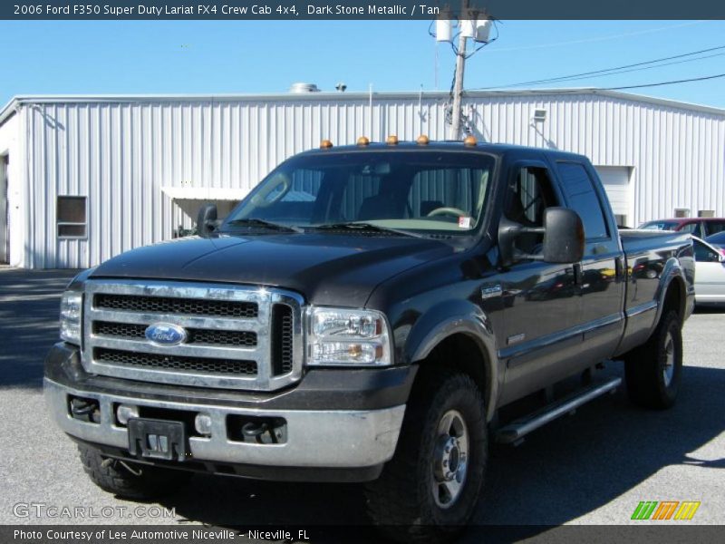 Dark Stone Metallic / Tan 2006 Ford F350 Super Duty Lariat FX4 Crew Cab 4x4