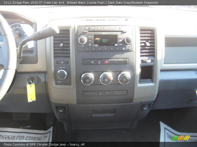 Brilliant Black Crystal Pearl / Dark Slate Gray/Medium Graystone 2011 Dodge Ram 1500 ST Crew Cab 4x4