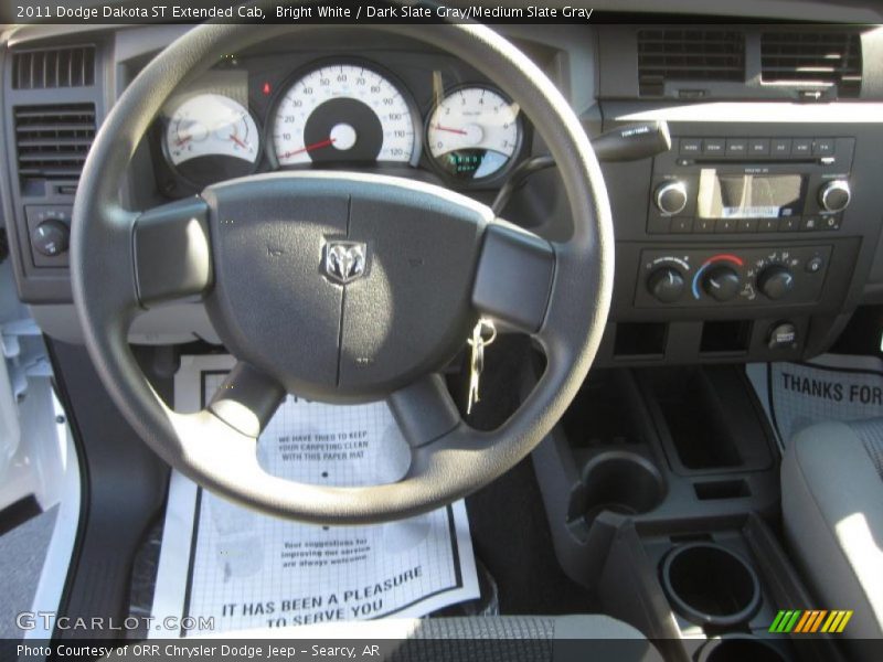Bright White / Dark Slate Gray/Medium Slate Gray 2011 Dodge Dakota ST Extended Cab