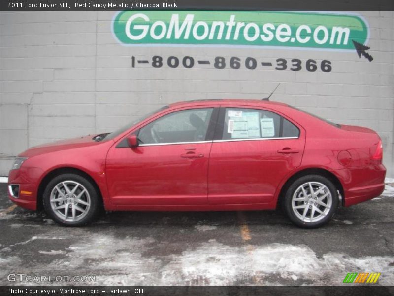 Red Candy Metallic / Charcoal Black 2011 Ford Fusion SEL