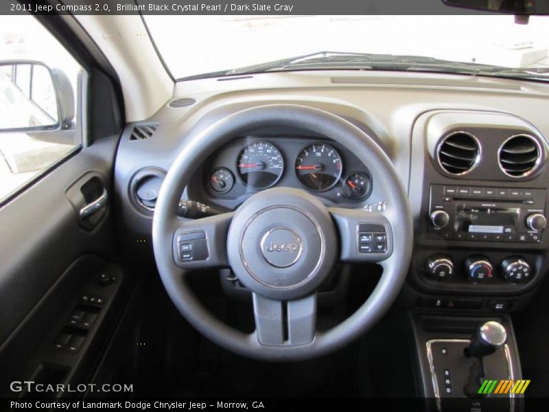 Brilliant Black Crystal Pearl / Dark Slate Gray 2011 Jeep Compass 2.0