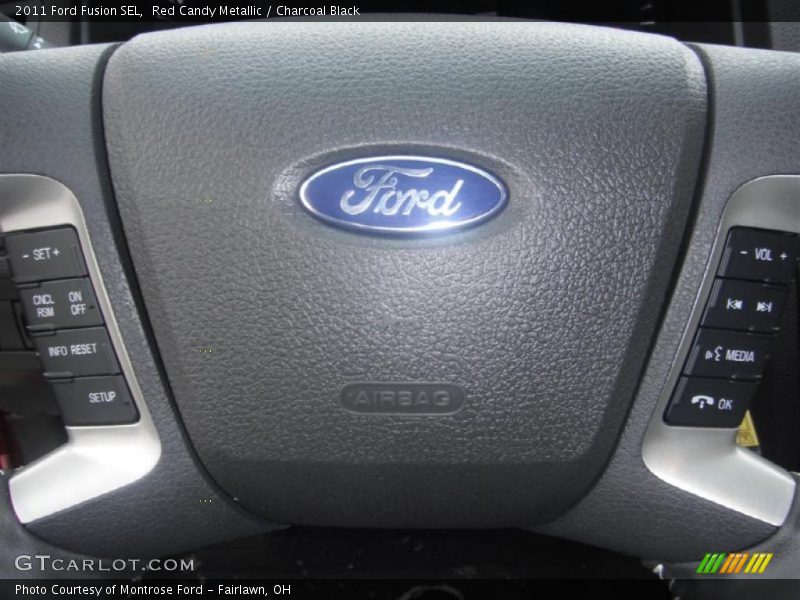 Red Candy Metallic / Charcoal Black 2011 Ford Fusion SEL