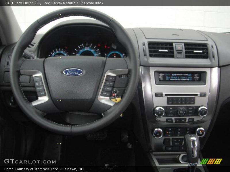 Red Candy Metallic / Charcoal Black 2011 Ford Fusion SEL