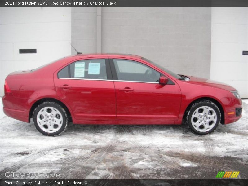 Red Candy Metallic / Charcoal Black 2011 Ford Fusion SE V6