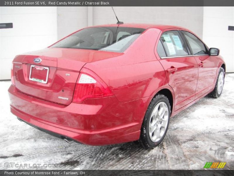 Red Candy Metallic / Charcoal Black 2011 Ford Fusion SE V6