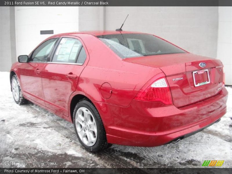 Red Candy Metallic / Charcoal Black 2011 Ford Fusion SE V6
