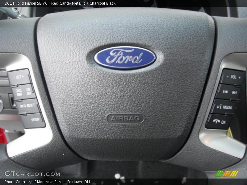 Red Candy Metallic / Charcoal Black 2011 Ford Fusion SE V6