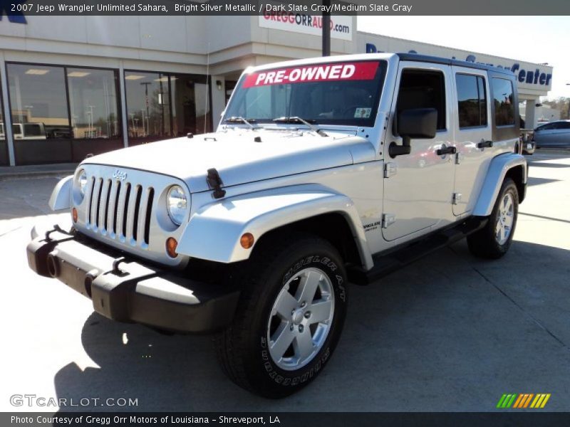 Bright Silver Metallic / Dark Slate Gray/Medium Slate Gray 2007 Jeep Wrangler Unlimited Sahara