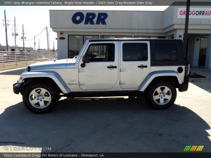Bright Silver Metallic / Dark Slate Gray/Medium Slate Gray 2007 Jeep Wrangler Unlimited Sahara