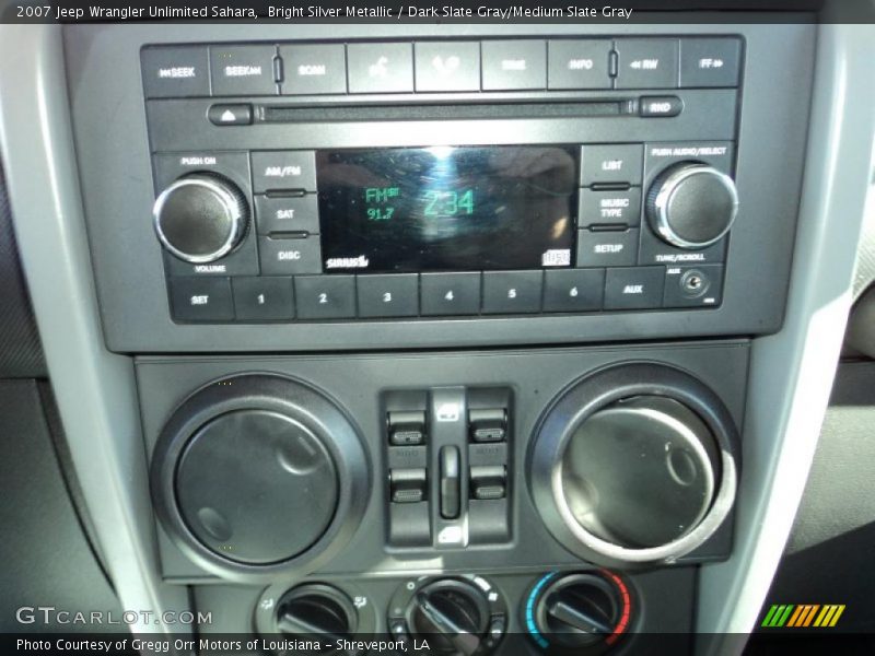 Controls of 2007 Wrangler Unlimited Sahara