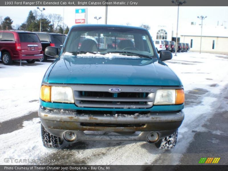 Bright Calypso Green Metallic / Grey 1993 Ford Ranger STX Extended Cab 4x4