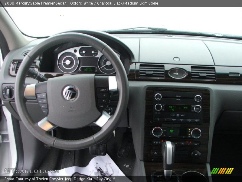 Oxford White / Charcoal Black/Medium Light Stone 2008 Mercury Sable Premier Sedan