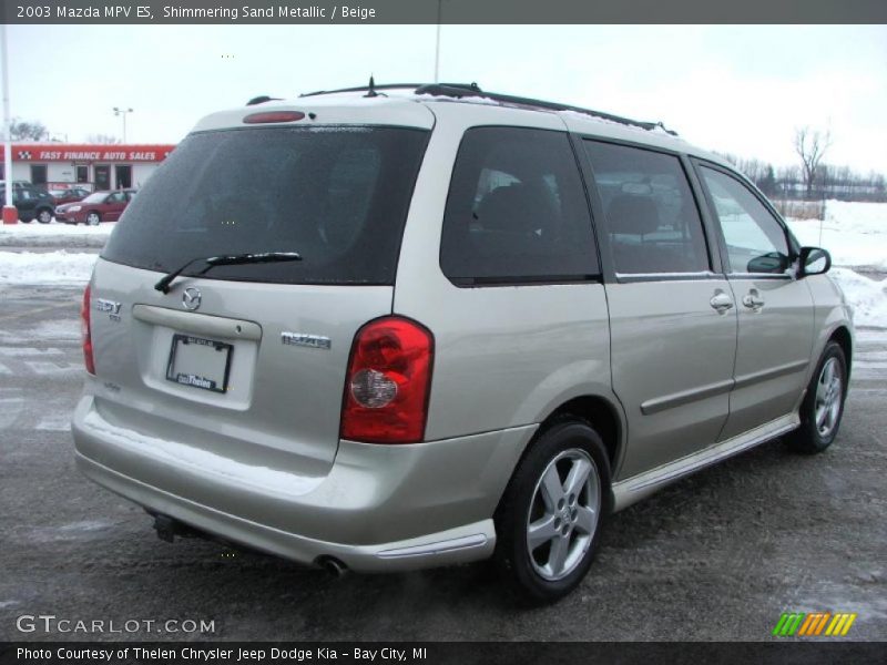 Shimmering Sand Metallic / Beige 2003 Mazda MPV ES