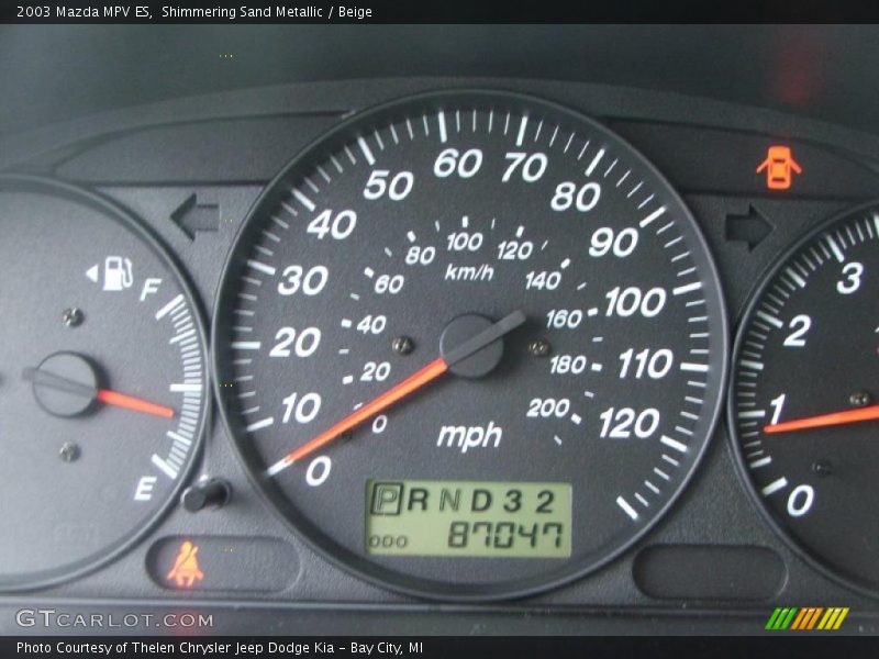 Shimmering Sand Metallic / Beige 2003 Mazda MPV ES