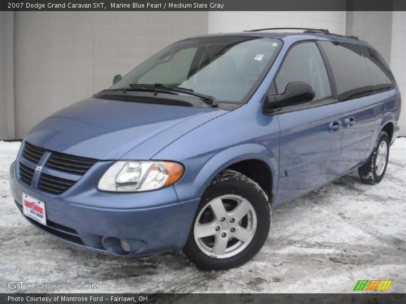 Marine Blue Pearl / Medium Slate Gray 2007 Dodge Grand Caravan SXT