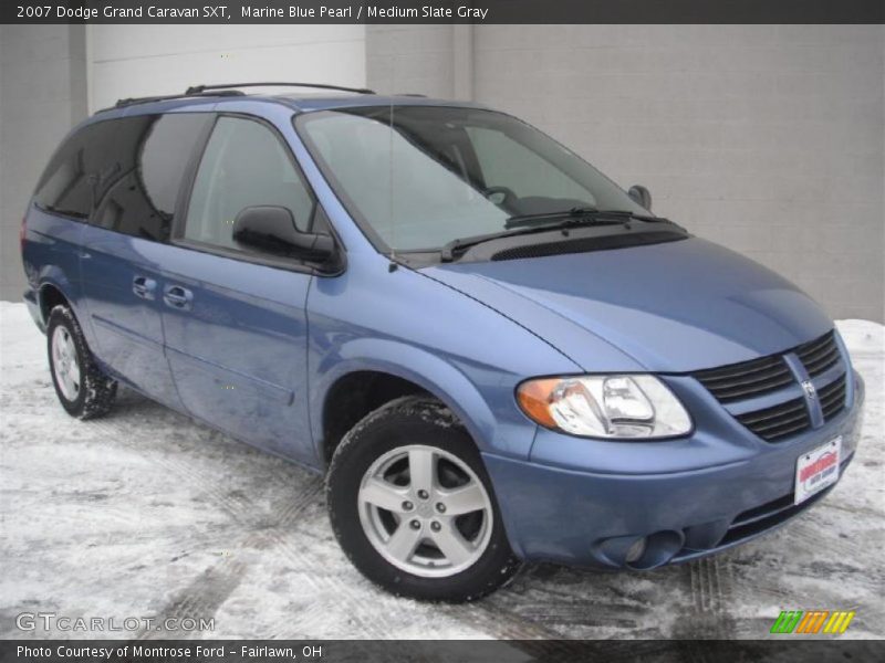 Marine Blue Pearl / Medium Slate Gray 2007 Dodge Grand Caravan SXT