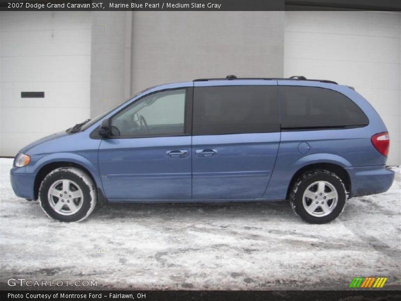 Marine Blue Pearl / Medium Slate Gray 2007 Dodge Grand Caravan SXT