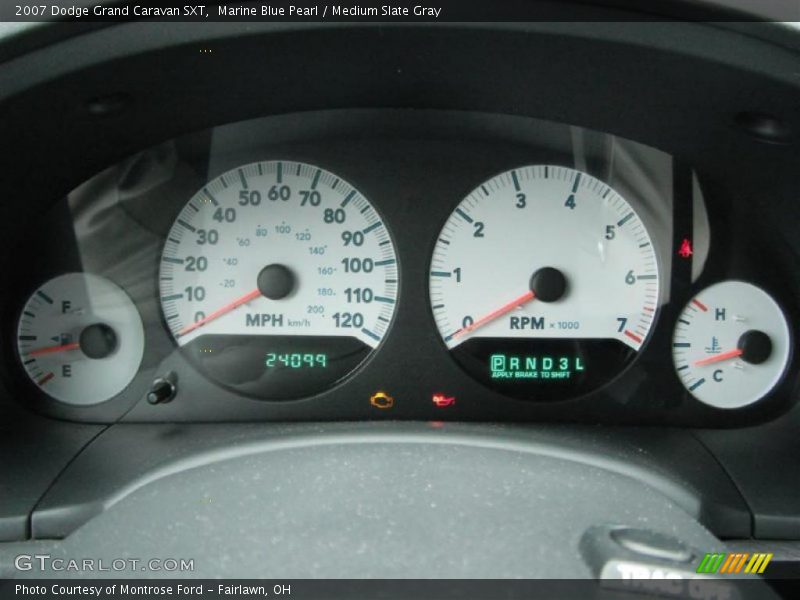 Marine Blue Pearl / Medium Slate Gray 2007 Dodge Grand Caravan SXT