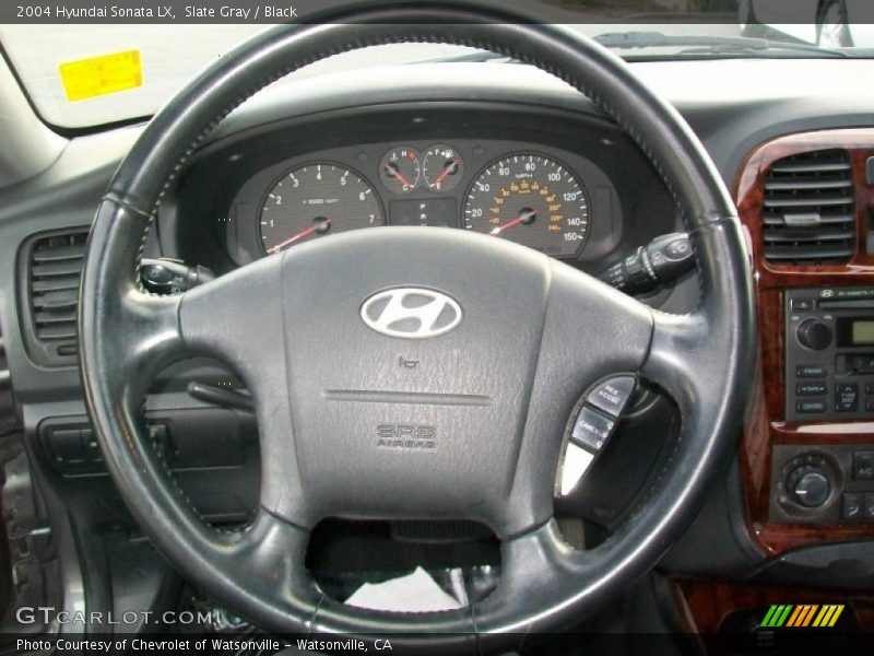 Slate Gray / Black 2004 Hyundai Sonata LX